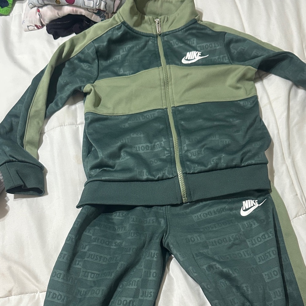 Nike Olive and Forest Green Tracksuit